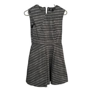 Kate Spade Saturday Black Print Pockets Sleeveless Fit and Flare Dress Size 0